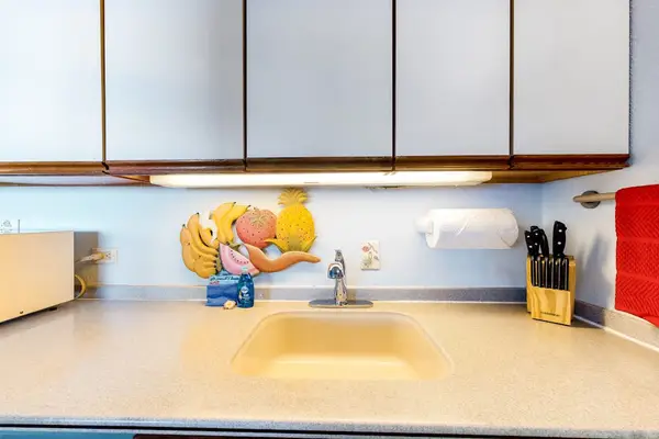 Fully stocked kitchen ready to make your stay in your home away from home more comfortable.
