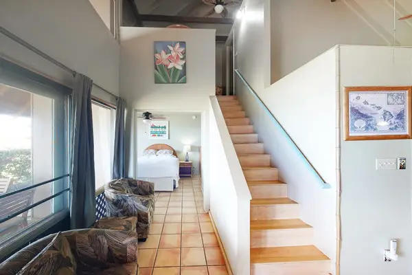Stairway leading to the upper level for convenient access throughout your stay