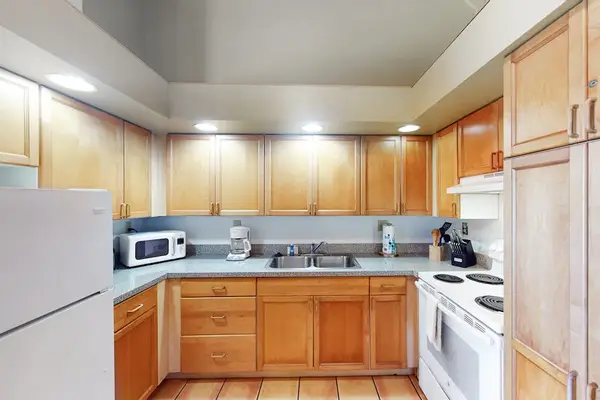 Full kitchen offering everything needed for easy meal preparation during your stay