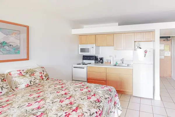 Spacious studio designed with cozy seating functional spaces and welcoming natural light