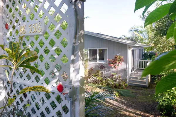 Garden Gate Entry with Decorative Trellis & House Address