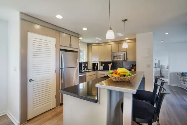 Well-appointed kitchen with island seating