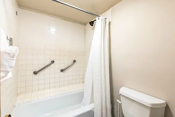 Refresh in the full bathroom featuring a convenient shower and tub combination.