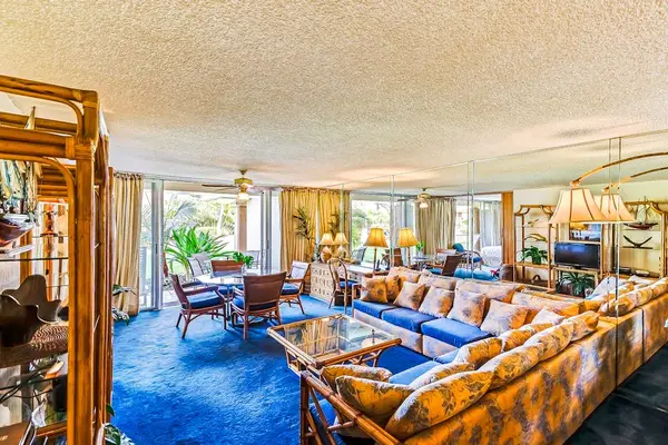 The open-concept living space is perfect for relaxing after a day of island adventures.