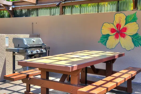 Outdoor BBQ area perfect for grilling and enjoying Maui’s beautiful sunny weather