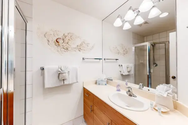 Double Vanity Bathroom With Walk In Shower