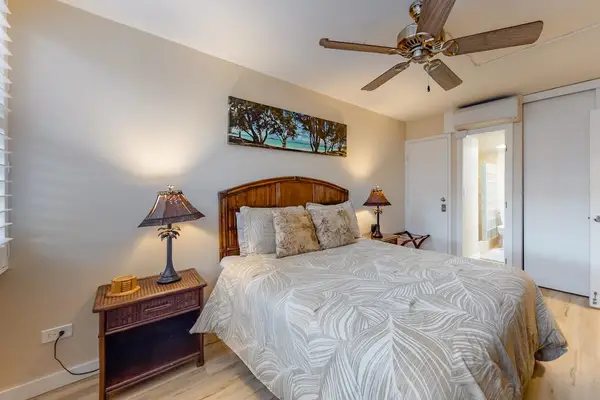 Relaxing bedroom with cozy furnishings and natural light