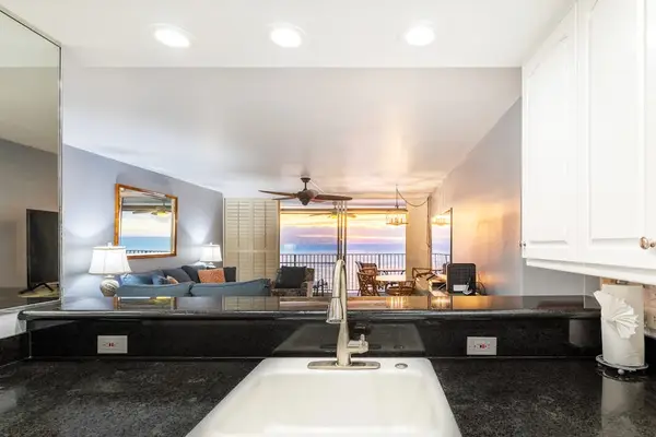 This open concept design allows you to take in the ocean views from the kitchen.
