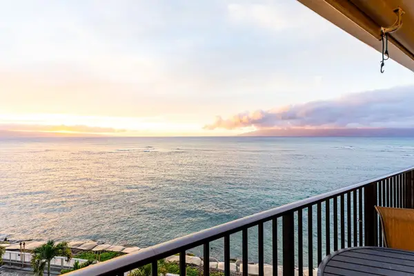 Private lanai that will be just the place to sip a morning cup of coffee or an evening glass of wine as the sun goes down.