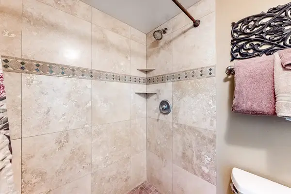 Custom Tiled Walk-In Shower Enclosure with Hand Towel Rack