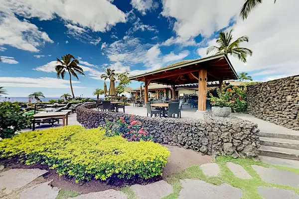 Tropical Resort Entrance With Island Charm