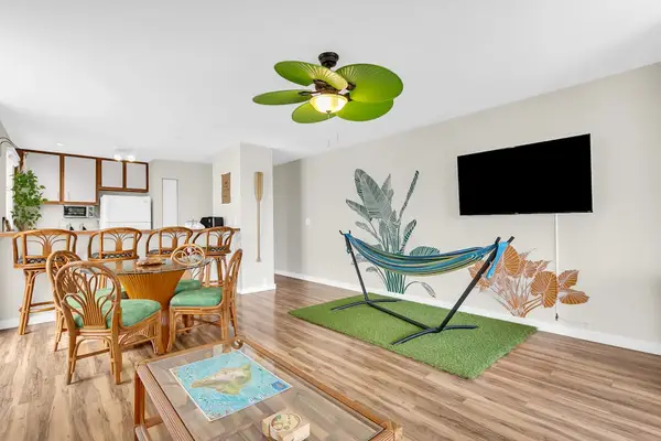 Open-Concept Living Area with Wall-Mounted Smart TV & Hammock