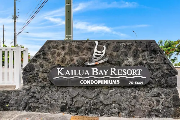 Welcome to Kailua Bay Resort  Property Entrance Signage