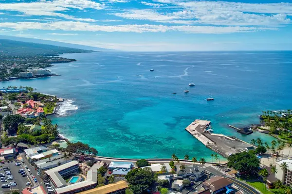 Scenic Aerial View of Kailua Bay & Surrounding Coastline
