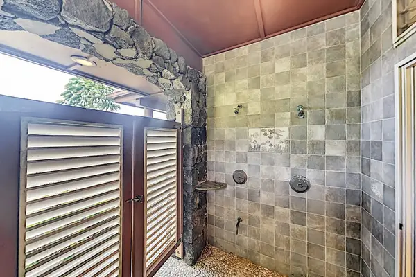 Private Lava Rock Outdoor Shower