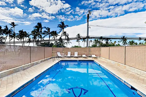 Take a refreshing dip in the sparkling pool