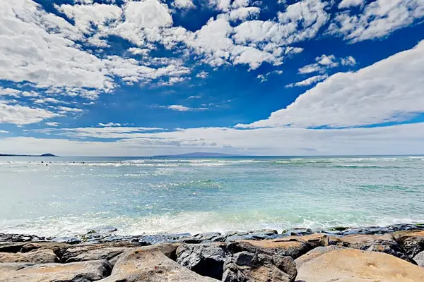 Take in the beauty of the ocean from the rocky shoreline