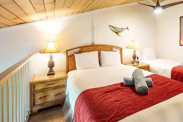 Charming Bedroom With Lofted Ceiling