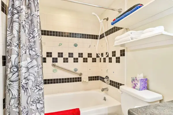 Clean Bathroom With Walk-In Shower