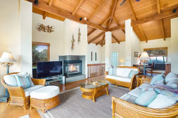 Spacious Living Room With Mountain Views