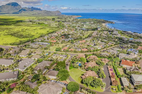 Sweeping Coastal Resort Aerial View