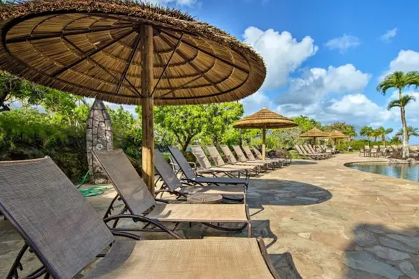 Lounge beneath the shade while enjoying warm sunny island weather