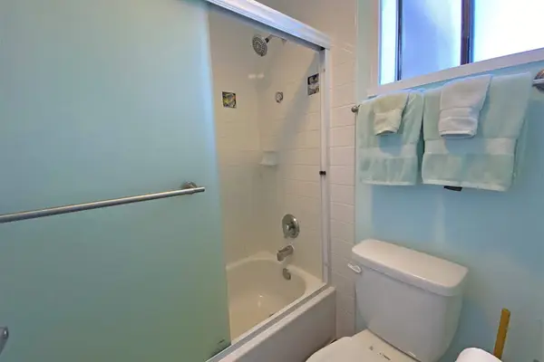 Master bathroom with Shower/Tub combo.