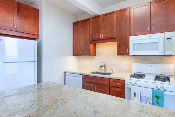 Full Cabinetry, Built-In Microwave, Stove Range & Sink Area