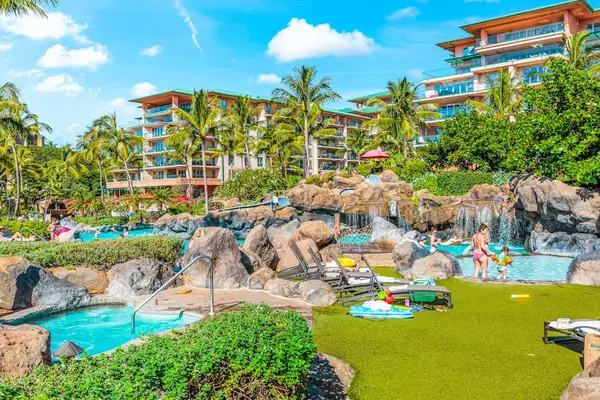 Resort Oasis With Pools And Waterfalls