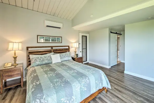 Rest comfortably in this peaceful bedroom after exciting island adventures