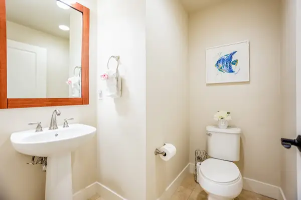 Fresh Half Bathroom For Added Convenience
