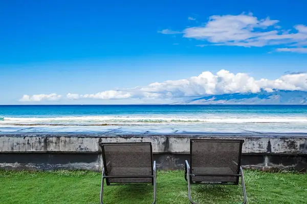 Take in breathtaking Pacific views from the peaceful oceanfront lawn.