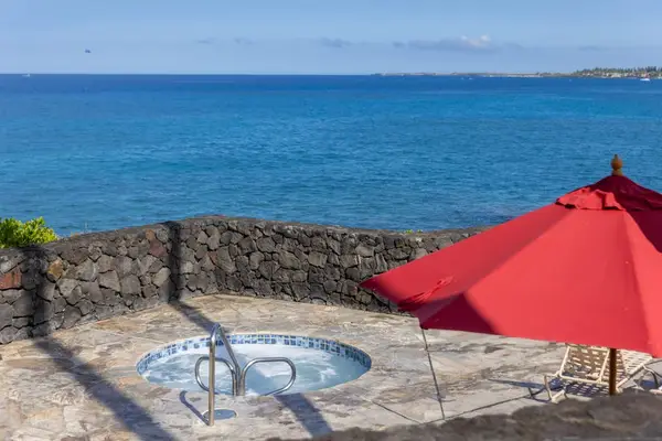 Private Hot Tub with Ocean View & Lounge Seating