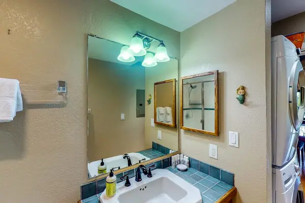 Well-appointed guest bathroom for added convenience