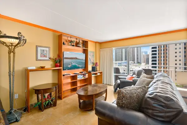 Warm wood accents create a welcoming living room for relaxing vacation moments together