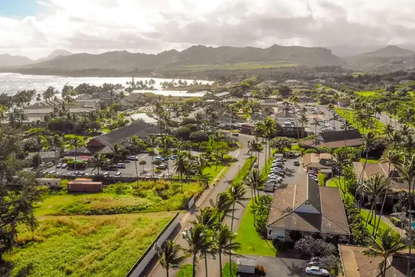 Aerial views of Plantation Hale Resort.