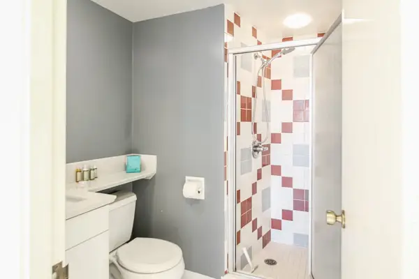 Refresh and recharge in a clean and comfortable full bathroom designed for your convenience.