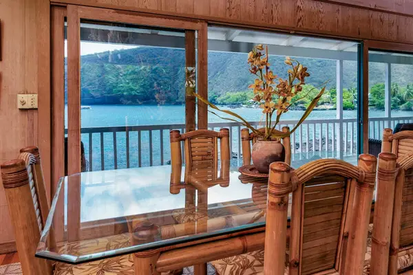 Elegant Dining Table with Panoramic Ocean Views