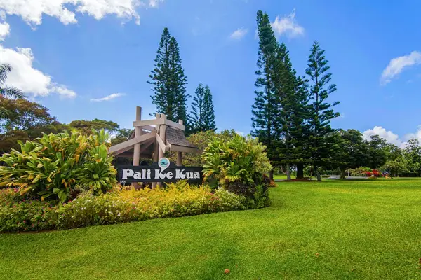 Tall palms and landscaped gardens create a welcoming island arrival