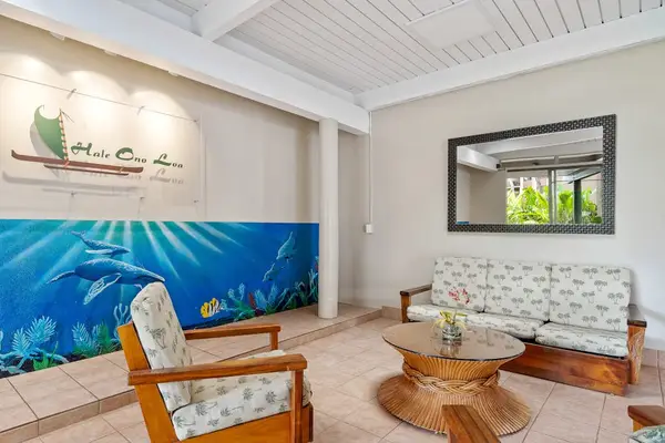 Comfortable lobby seating area to relax and unwind.