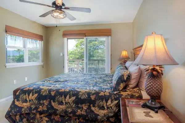 Bright bedroom with tropical charm