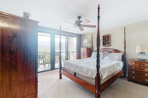 Spacious bedroom with natural lighting