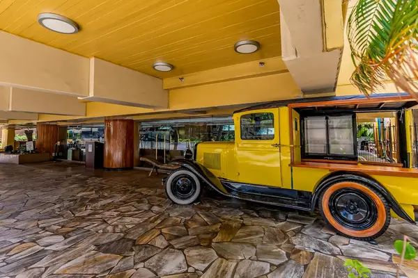 The driveway offers a simple, convenient route to the property entrance.