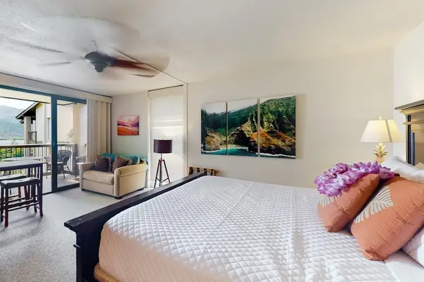 Bright bedroom offers plenty of space to unwind and recharge