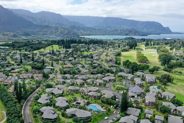 Aerial View of the Property Grounds, Surrounding Resort & Ocean Bay