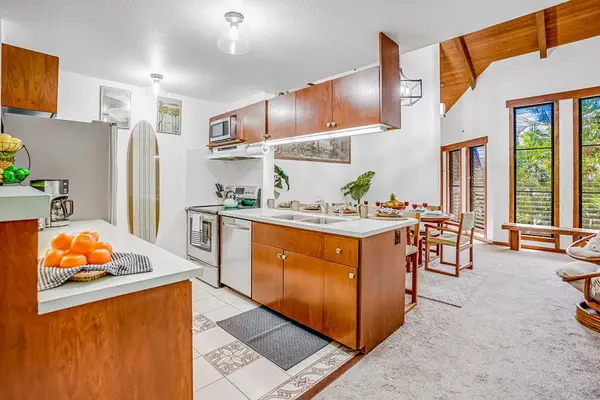 Fully stocked kitchen with a side of Aloha decor.