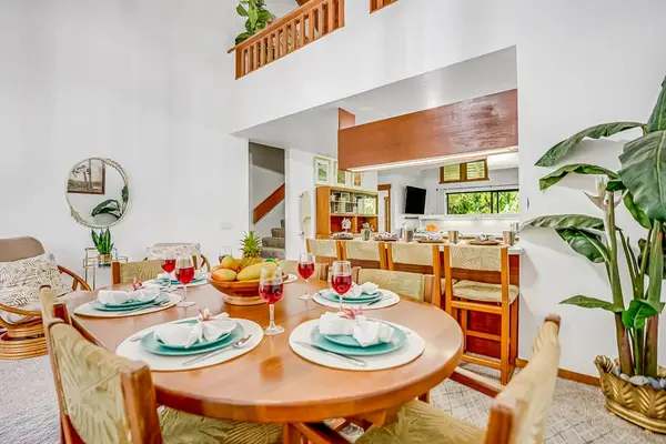 Dining room with seating for six, so that you can enjoy all of your chef's meals.