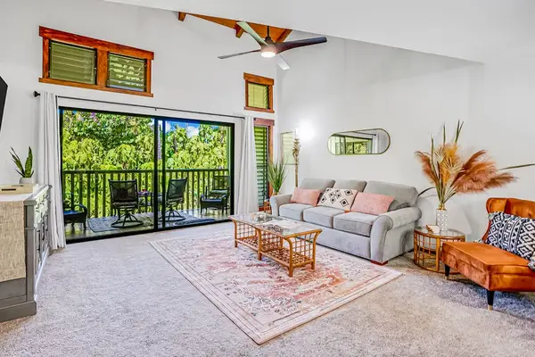 This open concept living and vaulted ceilings gives a welcoming feel.  Natural light streams in from the lanai doors.