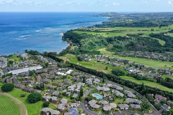 Stunning aerial view of the resort and coastline