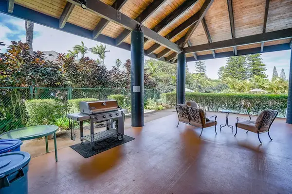 Covered outdoor BBQ area, perfect for island-style cookouts